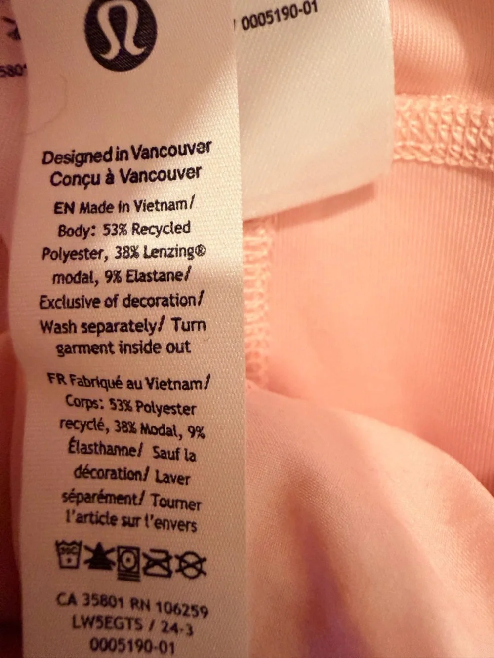 lululemon athletica Light Pink Lounge Pants with Logo Tag - Picture 6 of 7